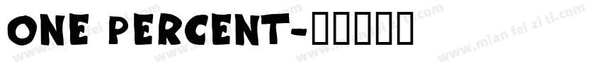 one percent字体转换